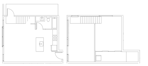 Floor plan for 1 bed, 1 bath, 751 sqft